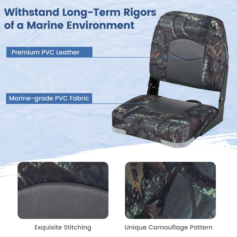 Load image into Gallery viewer, Goplus 2 Packs-Dark Camo Waterproof Fishing Captain Boat Seats
