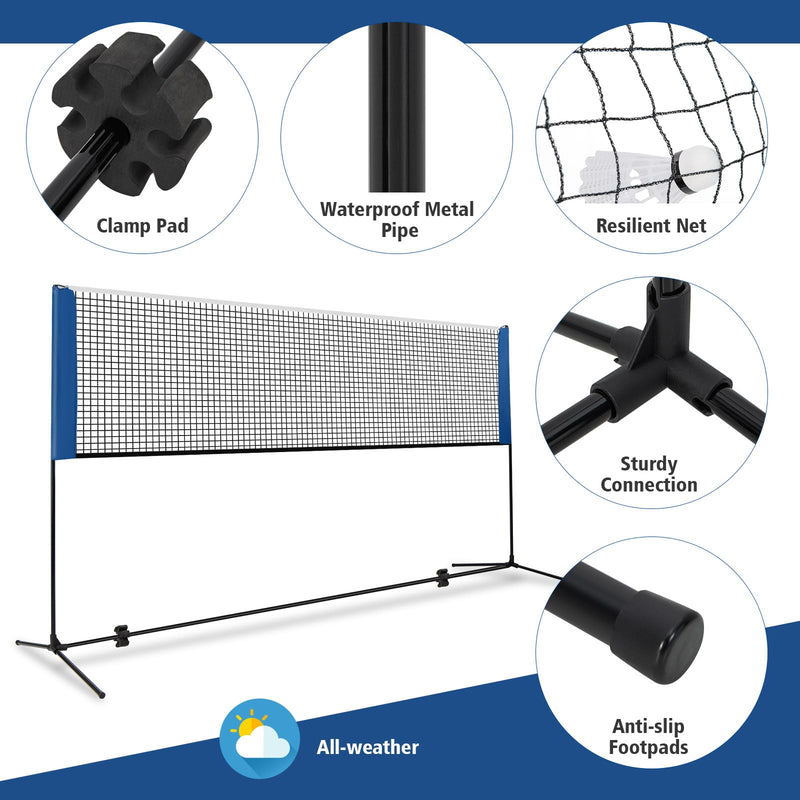 Load image into Gallery viewer, Goplus Portable Badminton Net Set, 14FT Volleyball Pickleball Net
