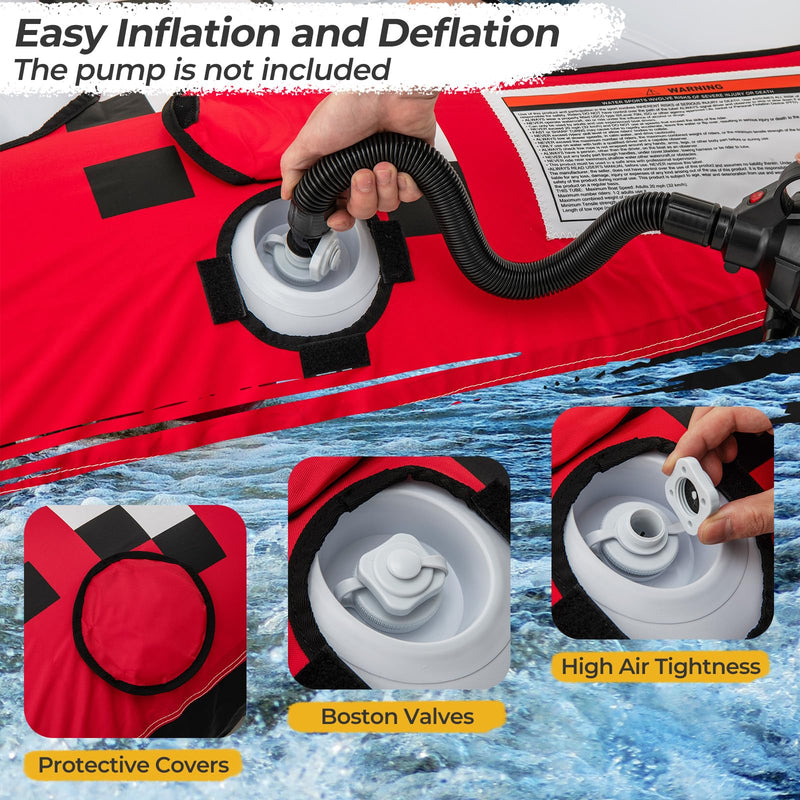 Load image into Gallery viewer, 1-2 Person Inflatable Boat Tube with Quick Connector
