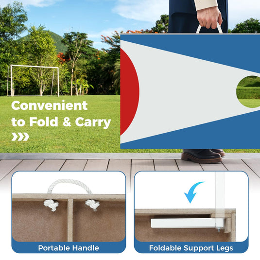 Goplus 3 x 2FT Cornhole Board Set with 8 Bean Bags