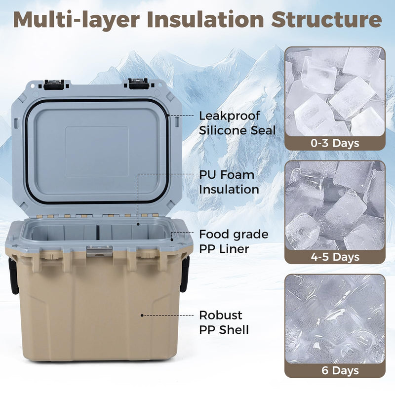 Load image into Gallery viewer, Goplus 53QT Ultra-Light Injection Molded Cooler with Handles &amp; Bottle Opener
