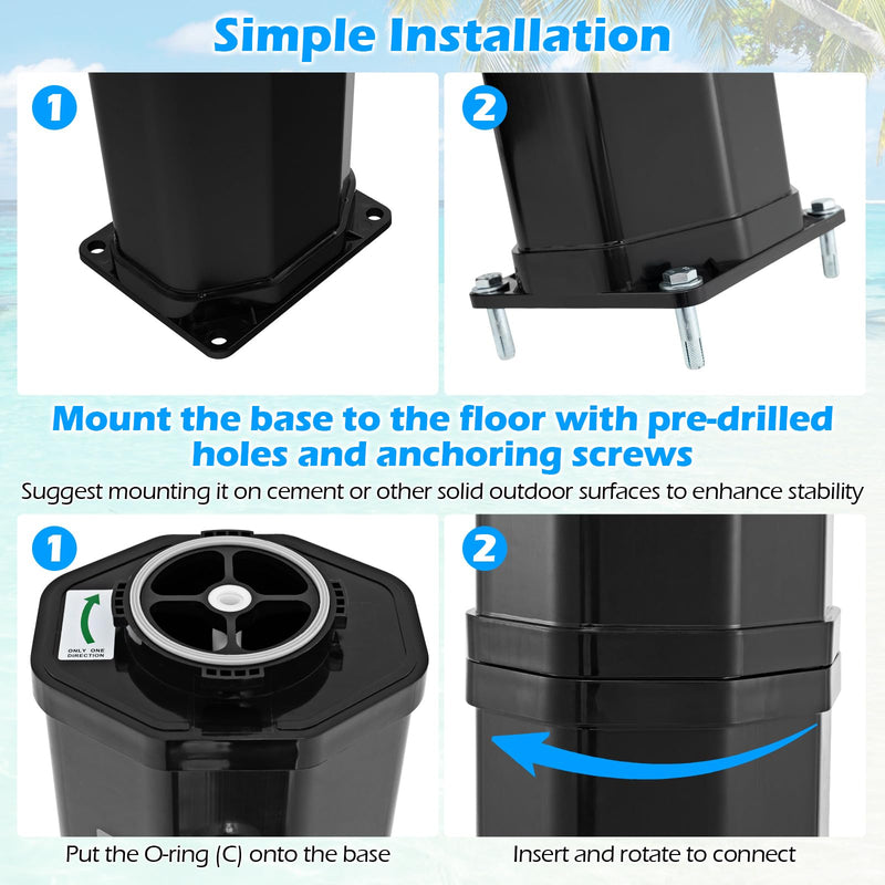 Load image into Gallery viewer, Goplus 15.9 Gallon/60 L Solar Heated Outdoor Shower
