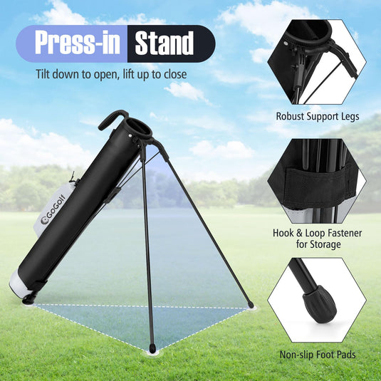 Goplus Lightweight Golf Stand Bag Pitch n Putt Golf Club Carry Bag