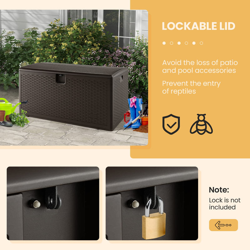 Load image into Gallery viewer, Goplus Outdoor Storage Box, 120 Gallon Waterproof Patio Storage Box
