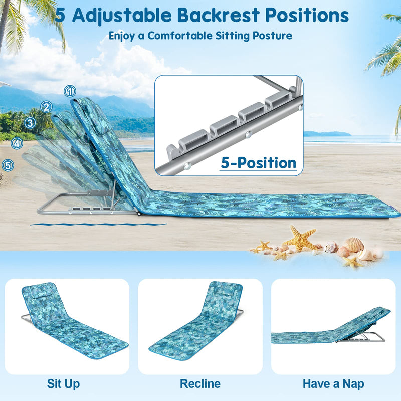 Load image into Gallery viewer, Goplus Beach Chairs with Side Table
