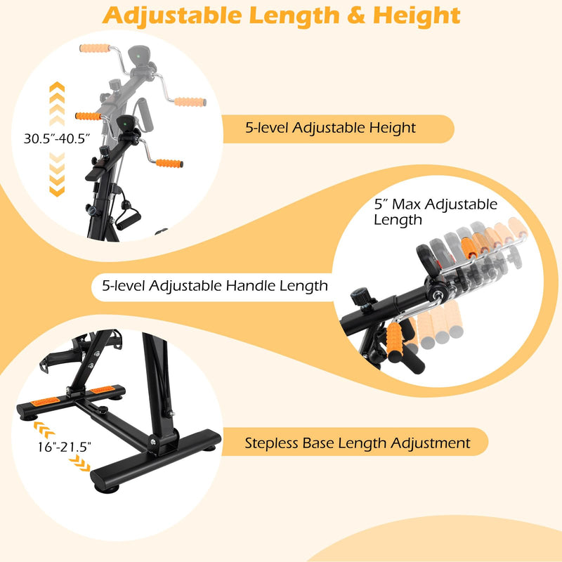 Load image into Gallery viewer, Pedal Exerciser with Adjustable Resistance for Arm and Leg Workout-Orange
