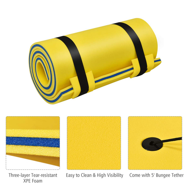 Load image into Gallery viewer, Floating Water Pad Mat with Rolling Pillow Design
