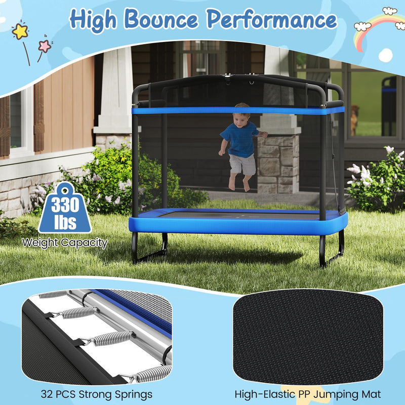 Load image into Gallery viewer, Goplus 6 x 4 FT Rectangle Kids Trampoline with Swing for Children Boys Girls
