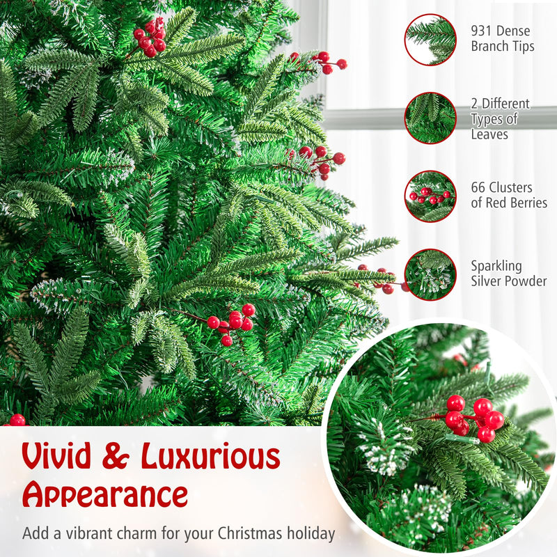 Load image into Gallery viewer, Goplus 6ft Pre-Lit Artificial Christmas Tree for Holiday Party Office Home Decor
