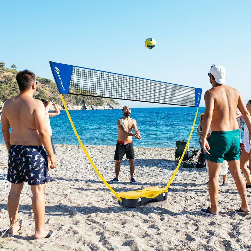 Load image into Gallery viewer, Goplus Portable Badminton Net Set, Volleyball Badminton Net with Storage Base
