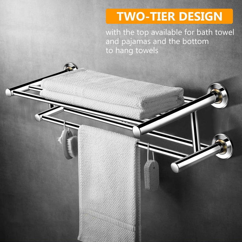 Load image into Gallery viewer, Goplus 24&#39;&#39; Towel Rack, Stainless Steel Metal Bathroom Towel Bar
