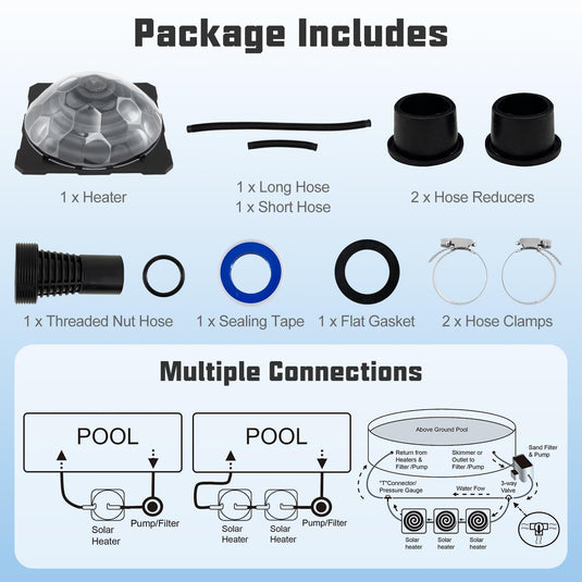 Goplus Solar Dome Swimming Pool Heater Above Ground, Pool Solar Heater