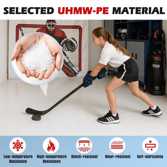 Goplus Hockey Flooring Tiles for Training | Skateable Board Artificial Ice Mat for Indoor Outdoor