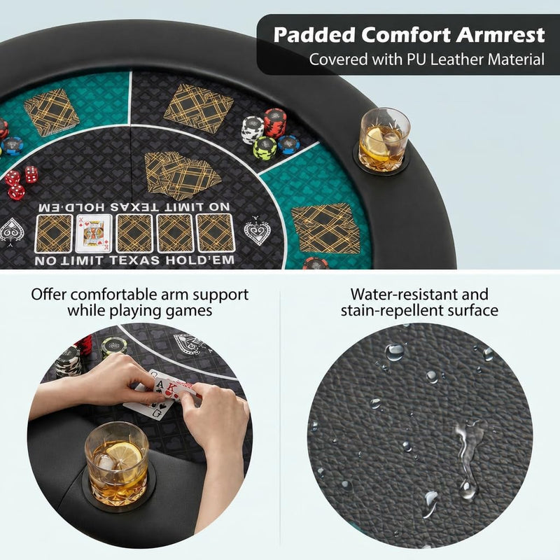 Load image into Gallery viewer, Goplus 48 Inch Foldable Poker Table Top for 6 Players With Carrying Bag
