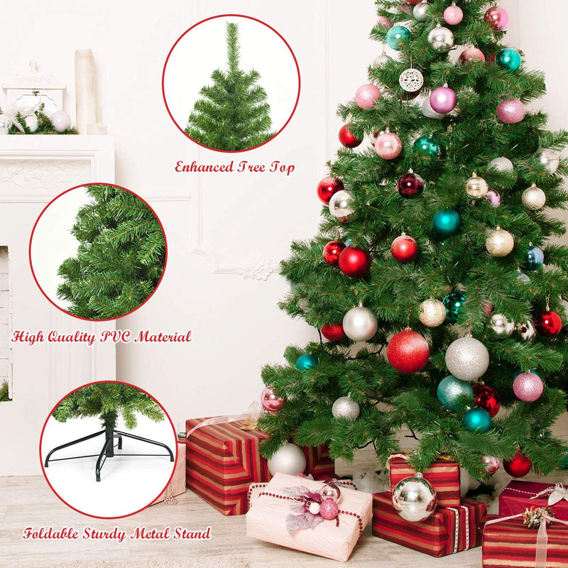 Load image into Gallery viewer, Goplus Artificial Christmas Tree, Unlit Premium Hinged Spruce Xmas Tree with Solid Metal Stand, for Outdoor and Indoor Decor

