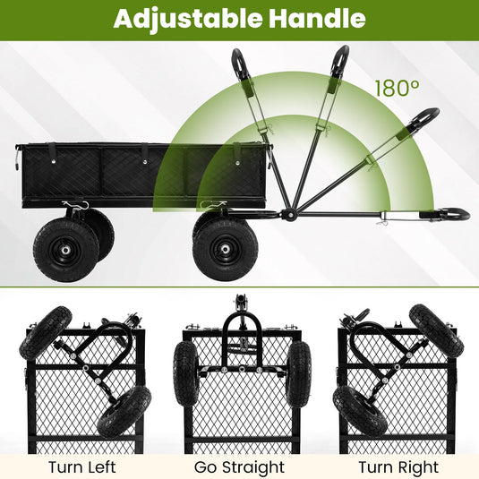 Goplus 880lbs Heavy Duty Garden Cart