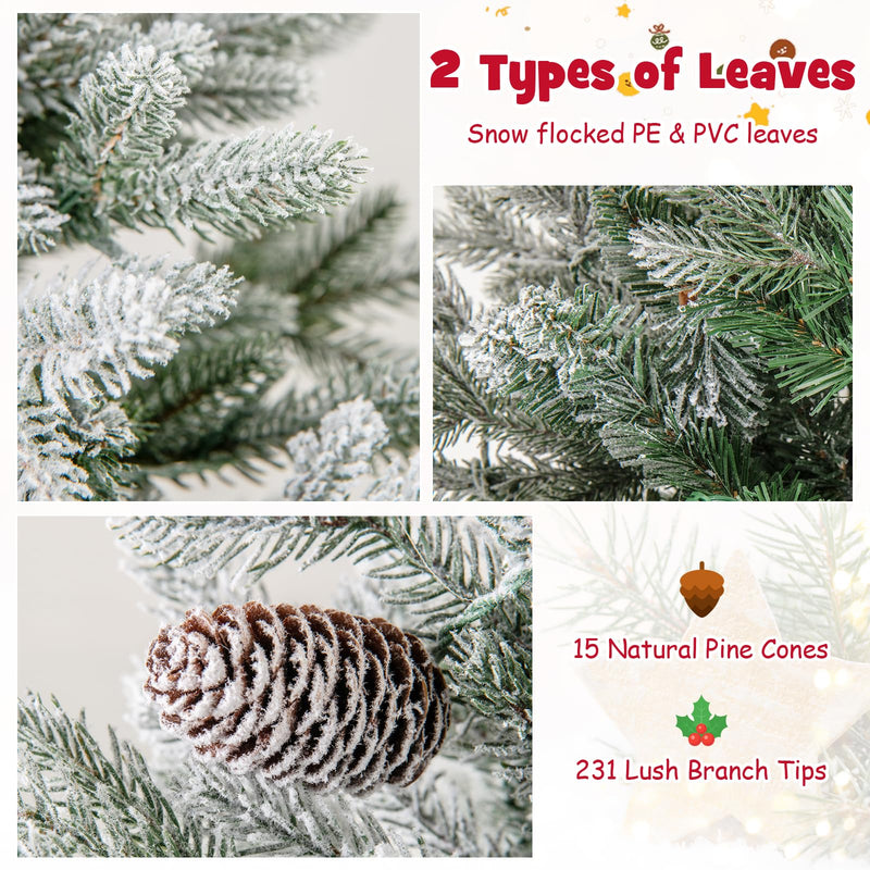 Load image into Gallery viewer, Goplus 4 FT Pre-lit Entrance Christmas Tree with 231 Branch Tips and 100 LED Lights
