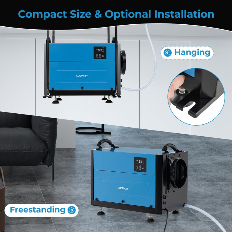Load image into Gallery viewer, 124 PPD Commercial Dehumidifier, 1300 Sq.Ft Crawl Space Dehumidifier with 9.8 FT Drain Hose &amp; Wired Remote Control Panel
