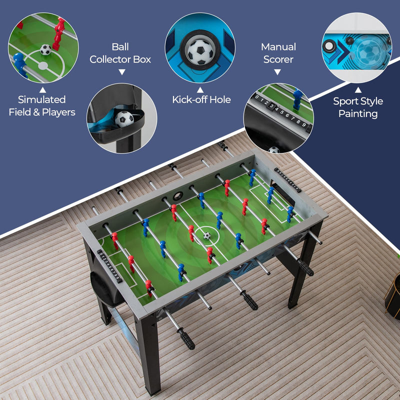 Load image into Gallery viewer, Goplus Foosball Table, Freestanding Soccer Table Game with 2 Footballs

