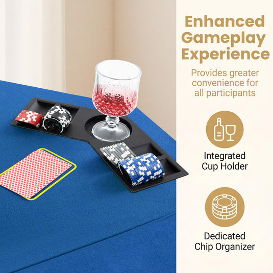 Goplus 48" Poker Table Top - 8 Player Foldable Texas Holdem Poker Table Topper