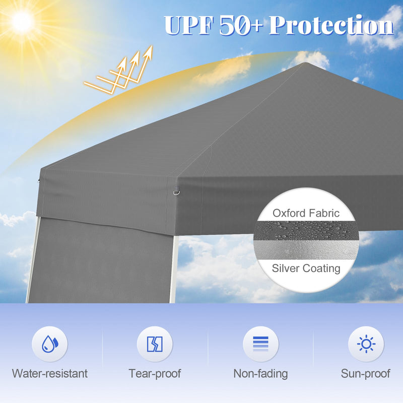 Load image into Gallery viewer, Goplus 9.2x14 FT Pop Up Canopy with 2 Sidewalls Easy Up Outdoor UPF50+ Patio Canopy w/Adjustable Slant Legs
