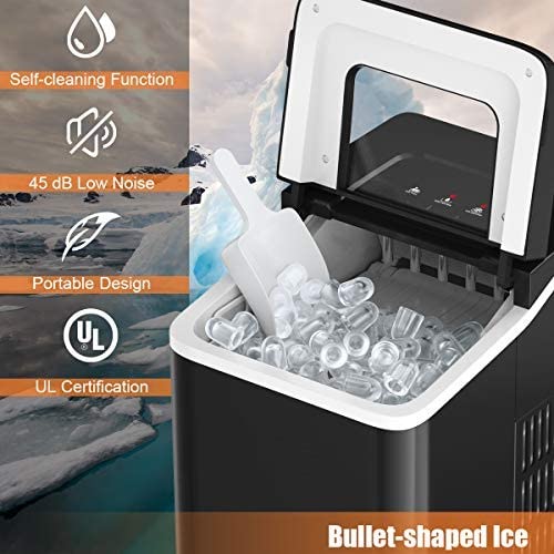 Load image into Gallery viewer, Ice Maker Machine for Countertop, Bullet-Shaped Ice Cubes Ready in 8 Mins
