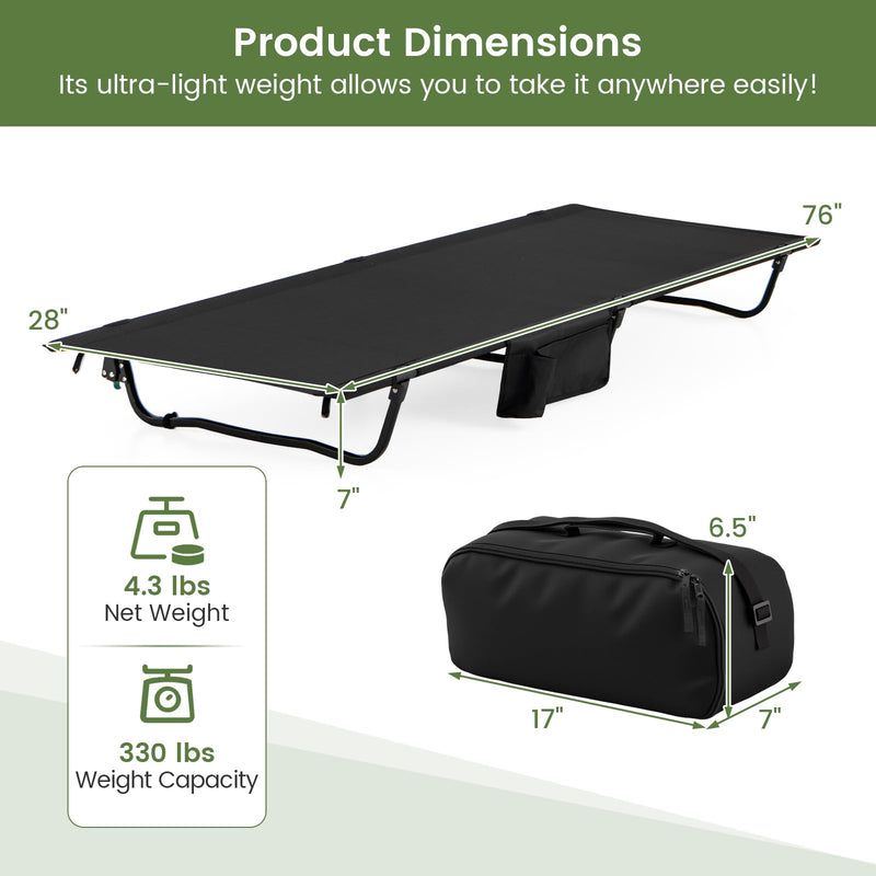 Load image into Gallery viewer, Goplus 4.3LBS Ultralight Foldable Camping Bed with 330 LBS Capacity
