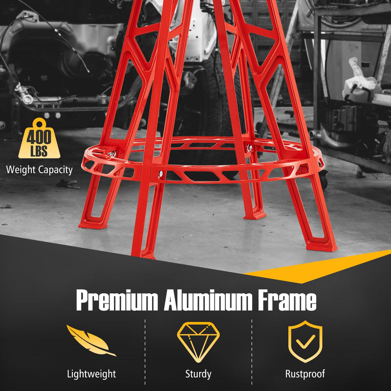 Load image into Gallery viewer, Goplus 28 Inch Swivel Shop Stool with Round Padded Seat &amp; Built-in Footrest
