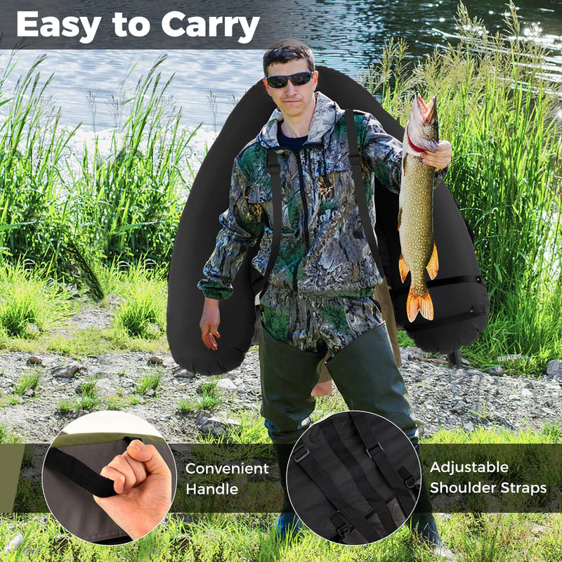 Load image into Gallery viewer, Goplus Inflatable Float Tube Fishing Belly Boat with Fish Ruler | 350LBS Load Capacity
