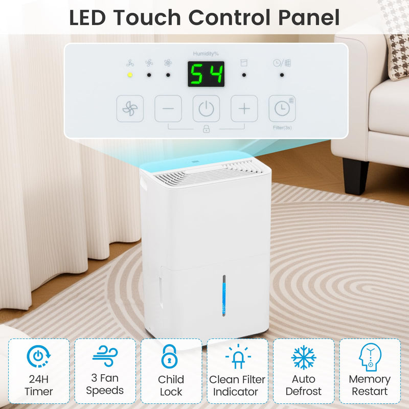 Load image into Gallery viewer, 94.5 Pints Dehumidifier for 6000 Sq.Ft Large Rooms, Basement, Bathroom
