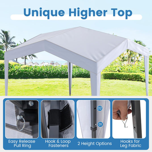 Goplus 10 x 10 FT Heavy-Duty Easy Setup Gazebo Shelter with Higher Top