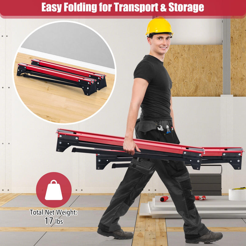 Load image into Gallery viewer, Goplus Saw Horses 2 Pack Folding
