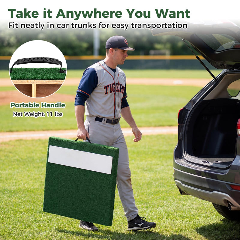 Load image into Gallery viewer, Goplus 27" x 27" x 4" Portable Pitchers Mound with Baseball
