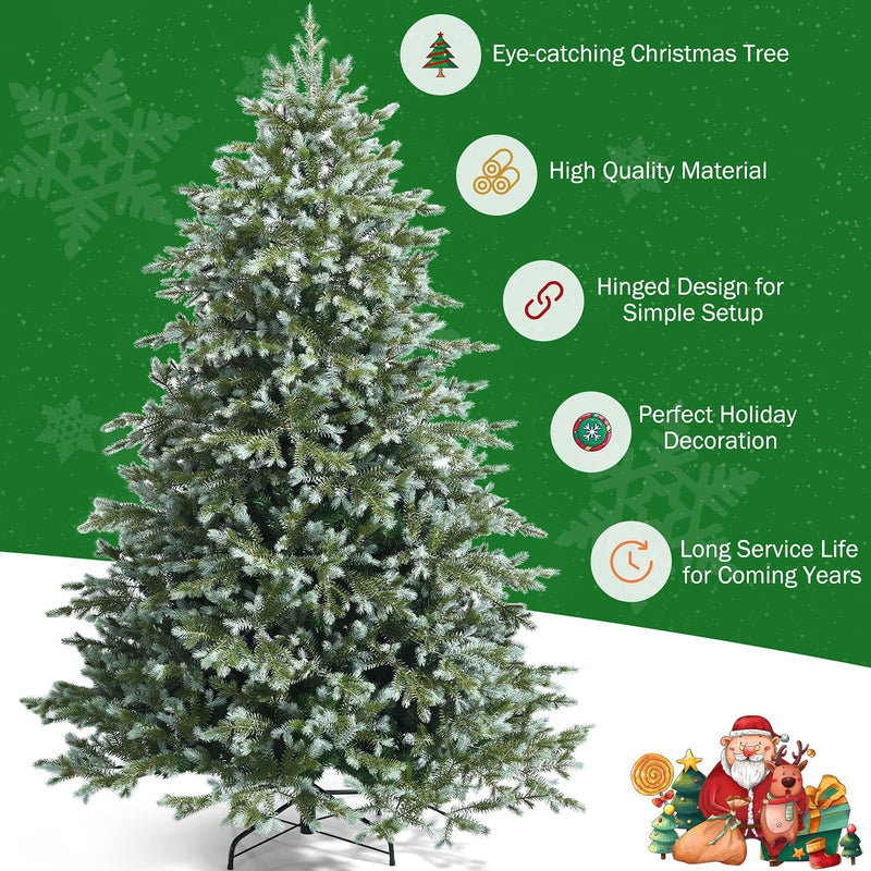 Load image into Gallery viewer, Goplus 7ft Artificial Christmas Tree Feel Real Unlit Hinged Xmas Spruce Tree
