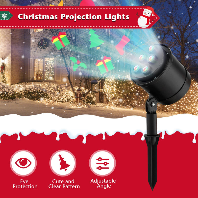 Load image into Gallery viewer, Goplus Christmas Projector Lights Rotating Projection Lamp with 65° Adjustable Angle
