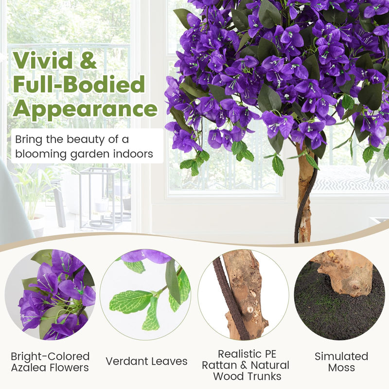 Load image into Gallery viewer, Goplus 53” Bougainvillea Artificial Tree with 576 Flowers
