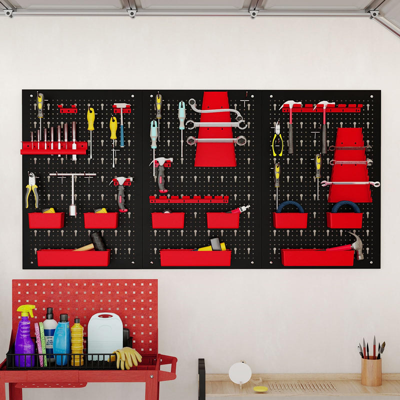 Load image into Gallery viewer, Goplus Heavy-Duty Utility Tool Storage Board w/Accessories for Garage Workshop
