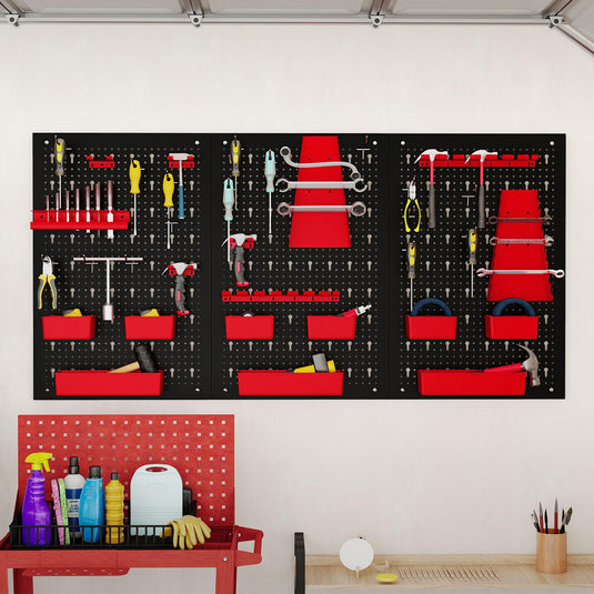 Goplus Heavy-Duty Utility Tool Storage Board w/Accessories for Garage Workshop