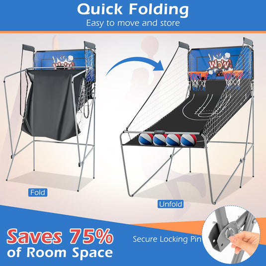 Goplus Foldable Dual Shot Basketball Arcade Game