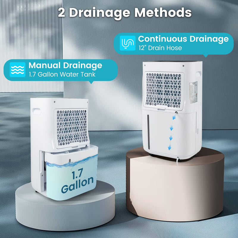 Load image into Gallery viewer, 4500 Sq. Ft Quiet Dehumidifier, 1.7 Gallon Water Tank, 73-Pint/Day, Water Full Auto Shut Off
