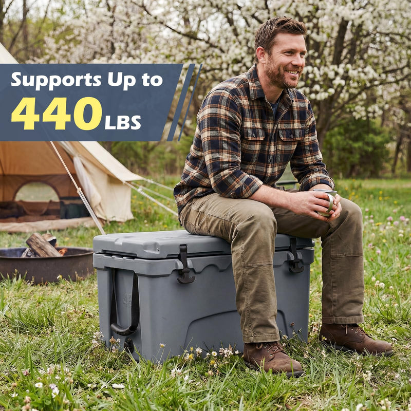 Load image into Gallery viewer, Goplus 45QT Hard Cooler w/Portable Handles &amp; Cup Holders for Camping Fishing Beach
