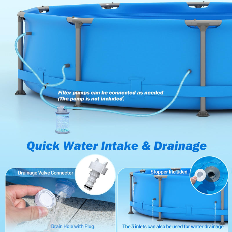 Load image into Gallery viewer, Goplus 12&#39; x 12&#39; x 30&#39;&#39; Metal Frame Above Ground Swimming Pool
