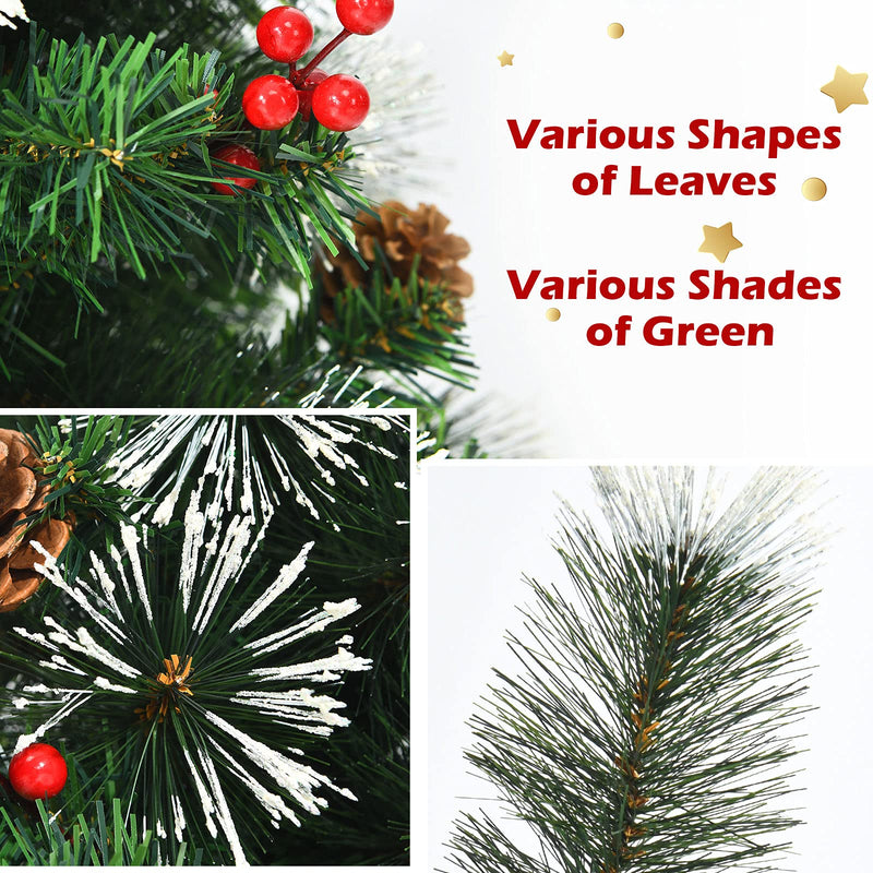 Load image into Gallery viewer, Goplus 4ft Snowy Artificial Christmas Tree Premium PVC Lifelike Full Tree for Holiday Celebration
