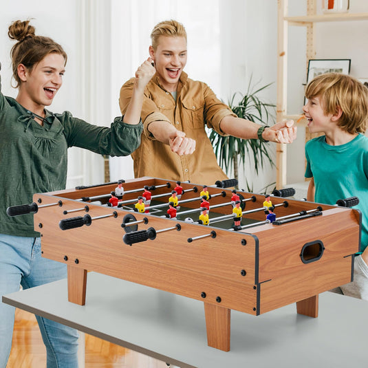 Goplus Table de jeu multifonction 4 en 1, ensemble de table de jeu combinaison avec billard, air hockey, football, tennis de table, plateaux empilables pour la maison, salle de jeux, soirée (Noir Goplus Table de jeu multifonction 4 en 1, ensemble de table de jeu combinaison avec billard, air hockey, football, tennis de table, plateaux empilables pour la maison, salle de jeux, soirée (Noir