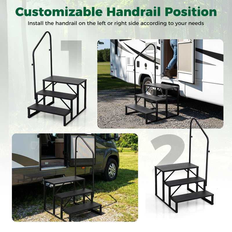 Load image into Gallery viewer, Goplus RV Step with Handrail Heavy Duty Hot Tub Stair
