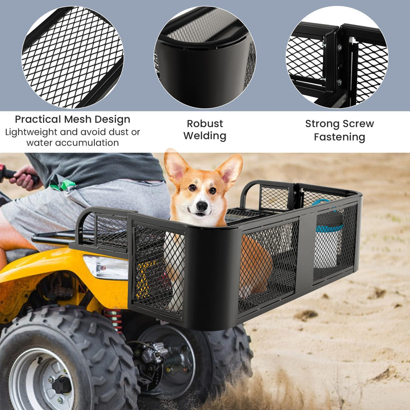 Load image into Gallery viewer, Goplus Heavy Duty Luggage Carrier with Metal Mesh Frame ATV/UTV Cargo Basket
