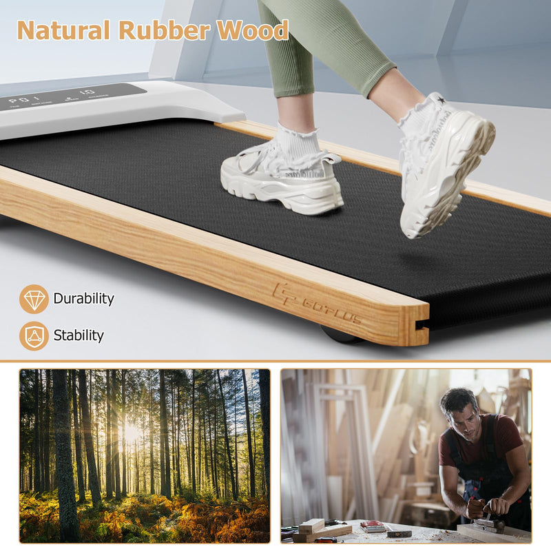Load image into Gallery viewer, Walking Pad, Wooden Under Desk Treadmill for Home and Office - Goplus
