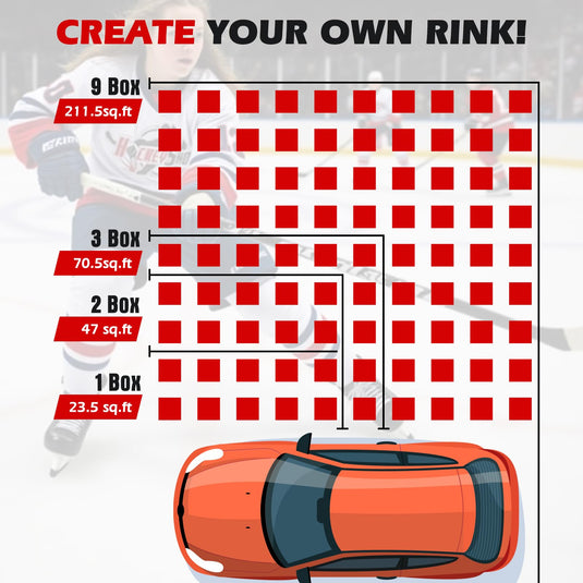 Goplus Hockey Flooring Tiles for Training | Skateable Board Artificial Ice Mat for Indoor Outdoor