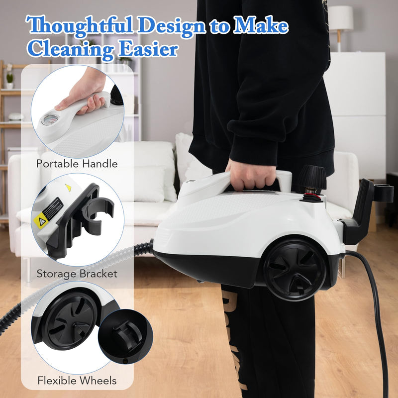 Load image into Gallery viewer, Goplus Multipurpose Steam Cleaner, 1800W Portable Household Steamer with 15 Accessories
