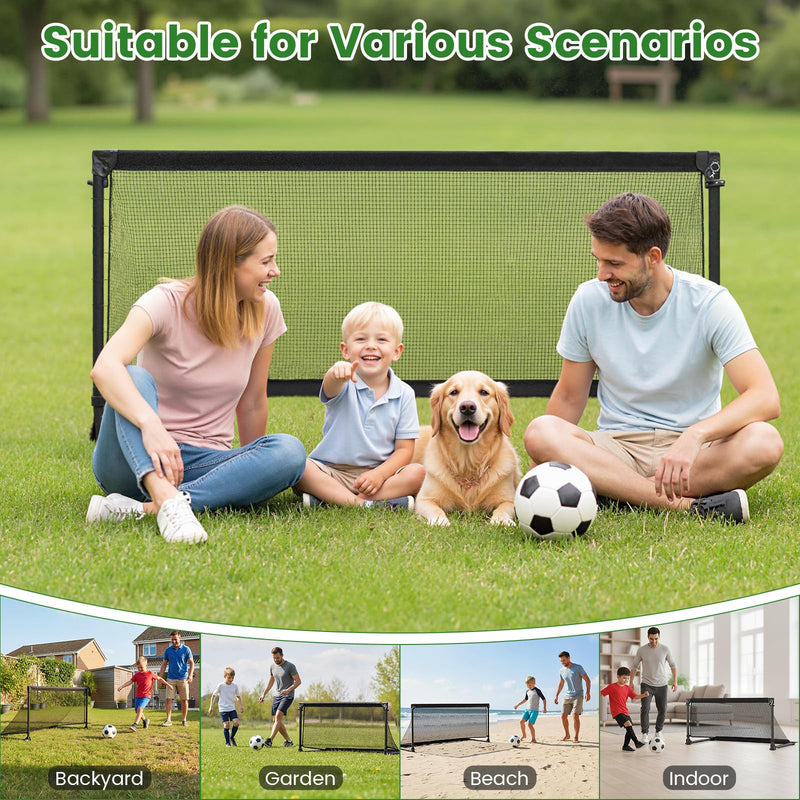 Load image into Gallery viewer, Goplus Portable Toddler Soccer Net with Metal Frame &amp; Ground Stakes
